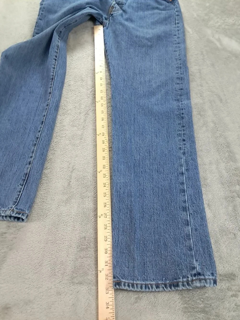 Levis 501 XX Jeans Men 33x33, Tag 34x34 Blue Denim Button Fly Relaxed Straight